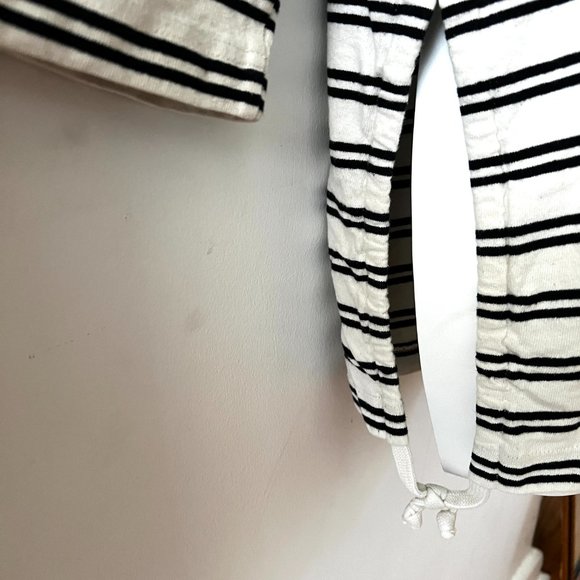 Marimekko Boat Neck Tunic Top Black White Stripe Tie Sides Pullover Shirt Used - Picture 3 of 7